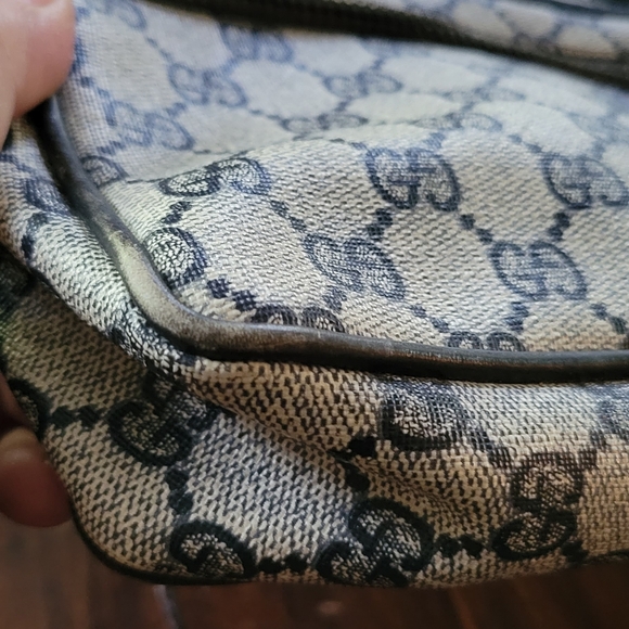 GUCCI Monogram Navy Web GG purse - Picture 6 of 13